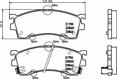 HELLA PAGID 8db355006621 -  Комплект тормозных колодок, дисковый тормоз